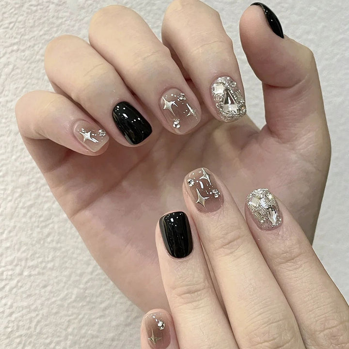Glamorous Gemstone-Embellished Nail Art Set Stornfield