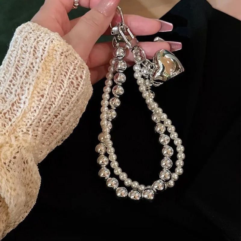 Pearl-Accented Charm Keychain Stornfield