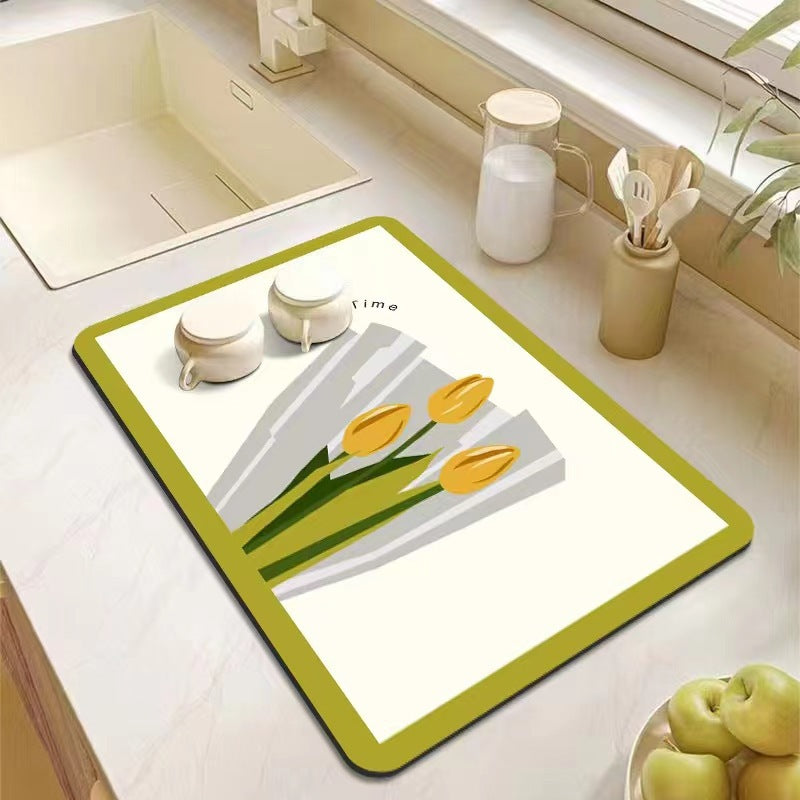 Floral Patterns Kitchen Mat Stornfield