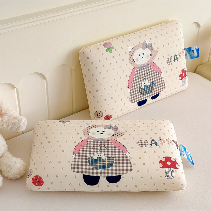 Kids Ergonomic Rectangular Pillow Duo with Removable Printed Covers