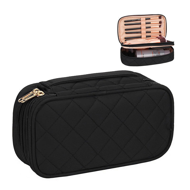 Cosmetic storage bag with elegant quilted pattern Stornfield