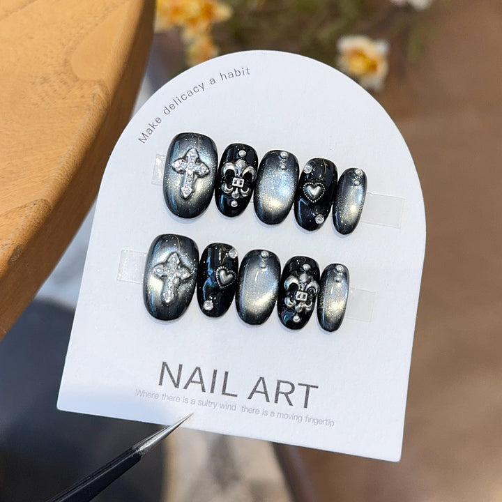 Artificial Nail Set with Decorative Elements Stornfield