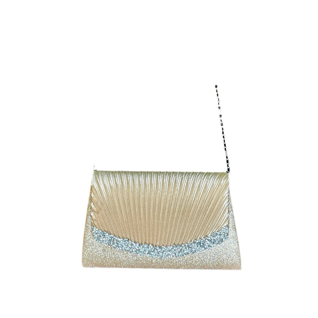 Pleated Satin Evening Clutch