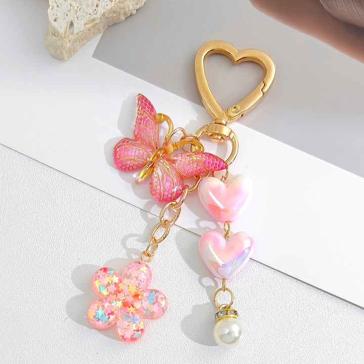 Playful keychain with hearts and flower motif Stornfield
