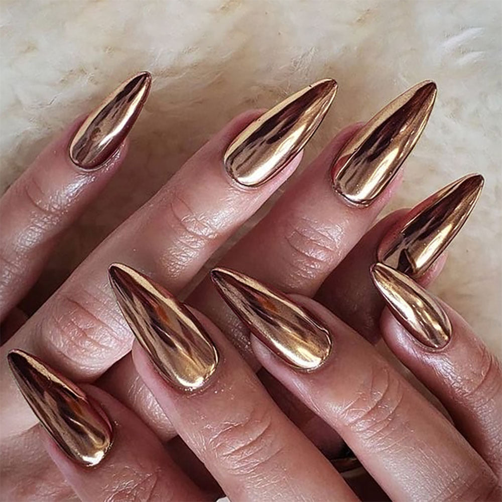 Metallic Stiletto Press-On Nails Stornfield