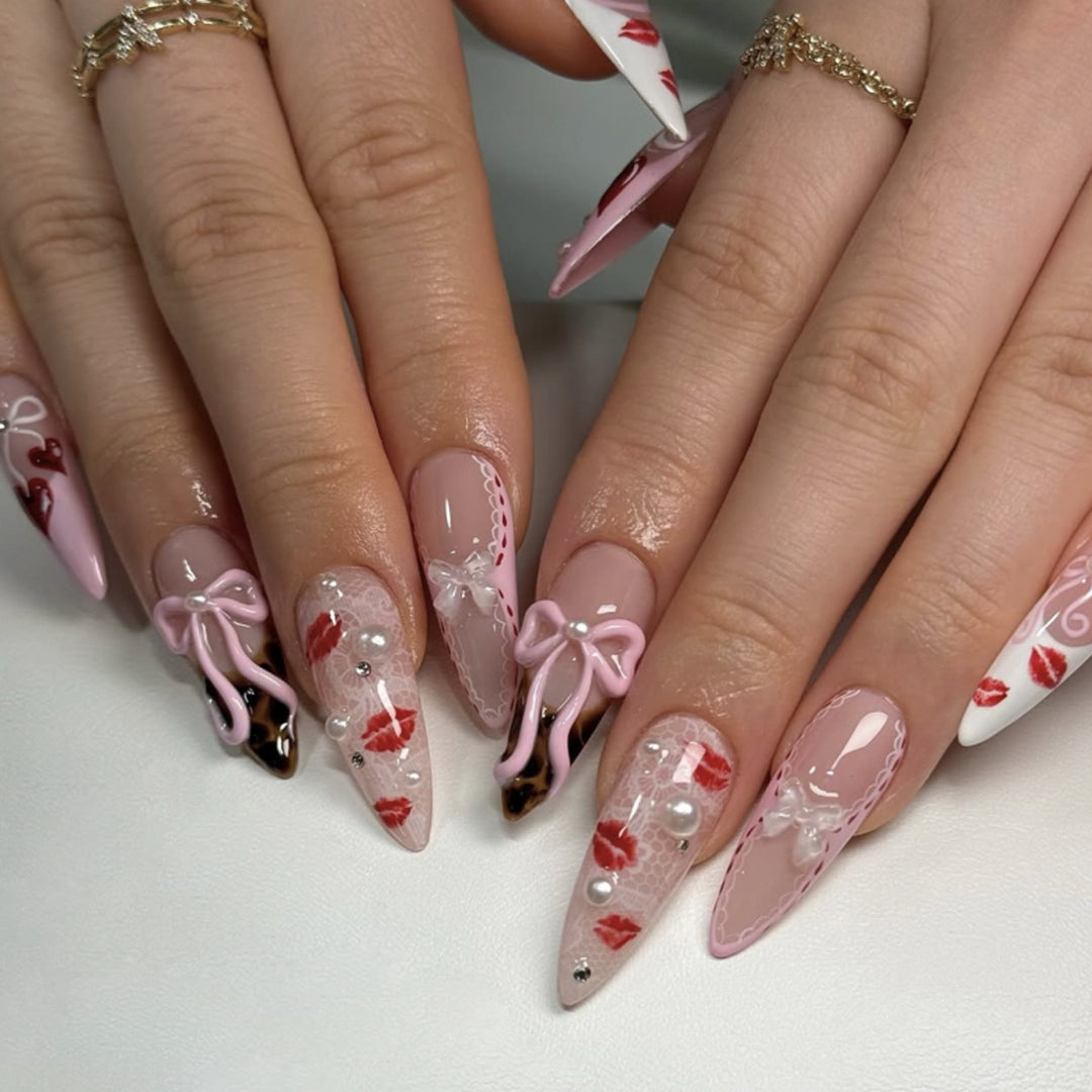 Elegant artificial nails with floral accents Stornfield