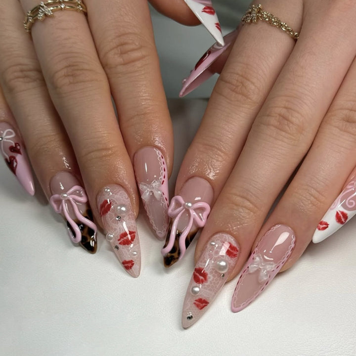 Elegant artificial nails with floral accents Stornfield