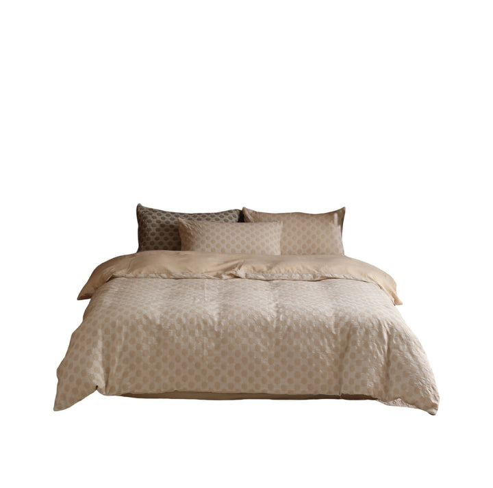 Luxury Jacquard Polka Dot Duvet Cover Set