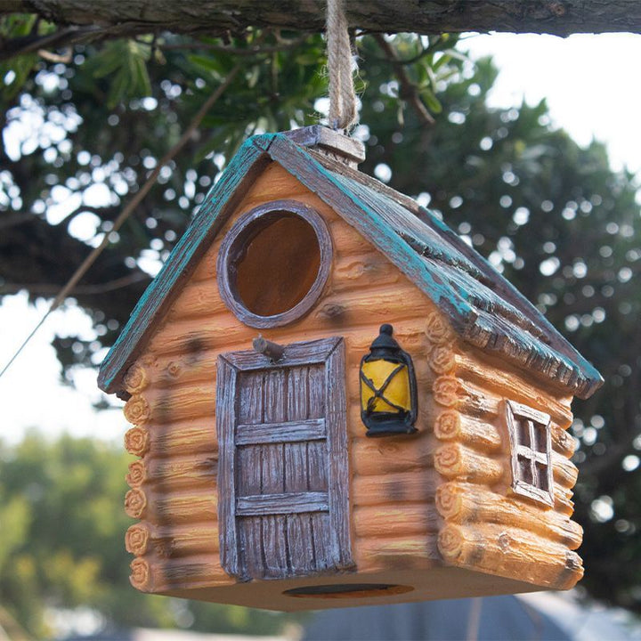Decorative birdhouse in rustic construction style Stornfield