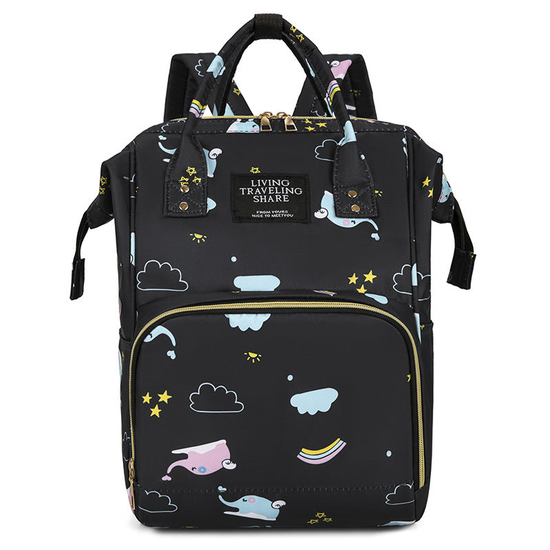 Whimsical Print Multi-Functional Baby Backpack Stornfield