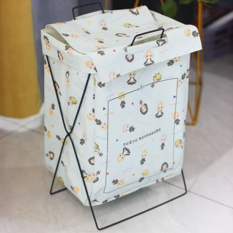 Decorative laundry basket with inspiring quotes Stornfield