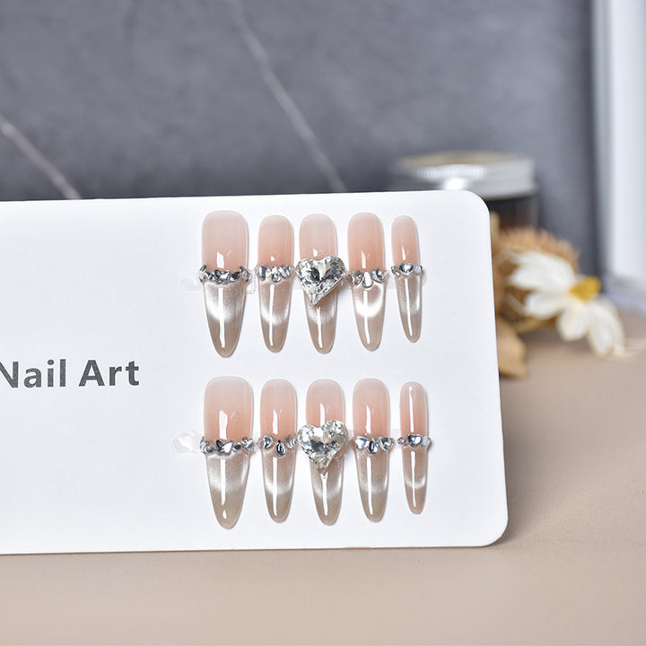 Glamorous Crystal-Embellished Stiletto Press-On Nails Stornfield