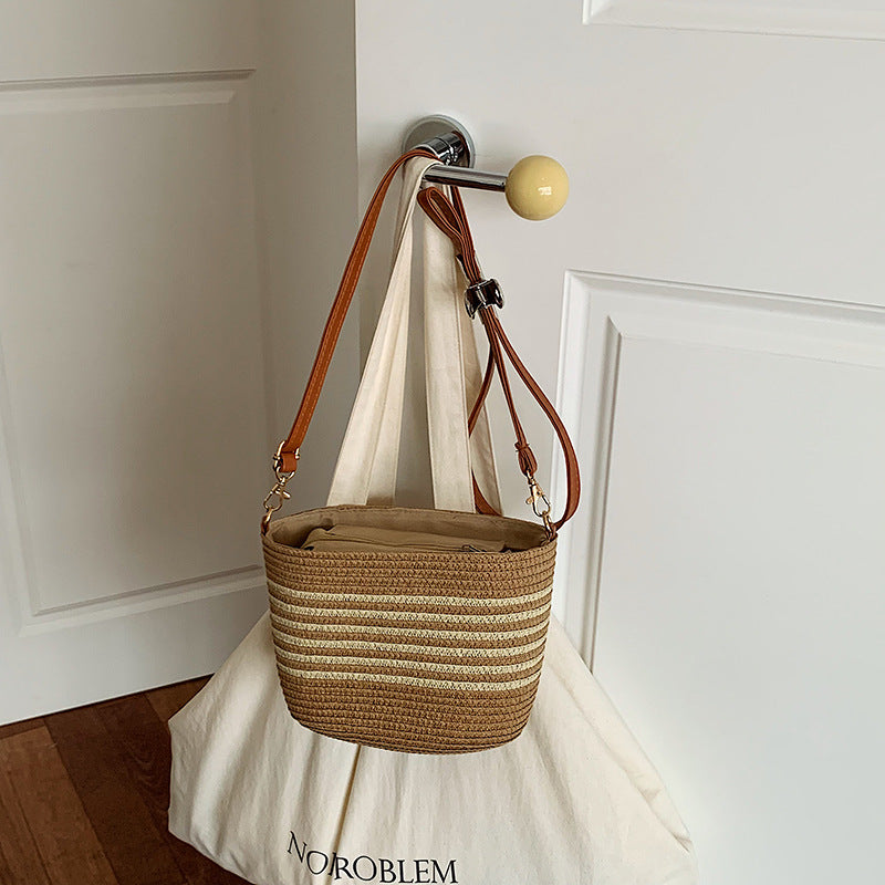 Woven Straw Crossbody Bag