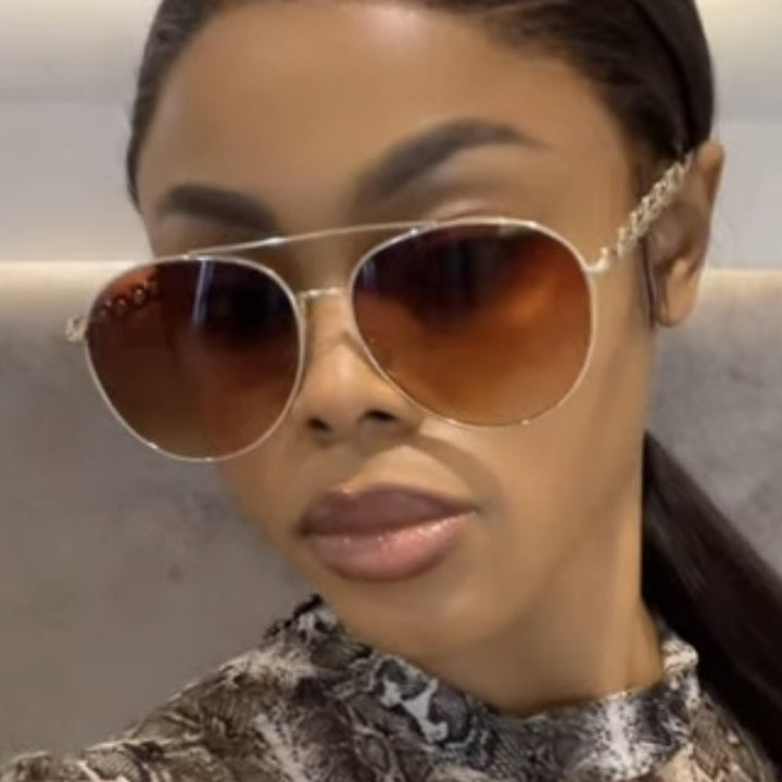 Women's striking sunglasses with luxurious chain detail and polarized lenses Stornfield