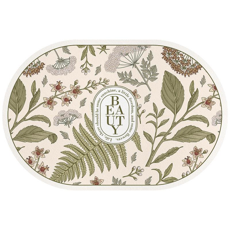 Floral Patterned Area Mat