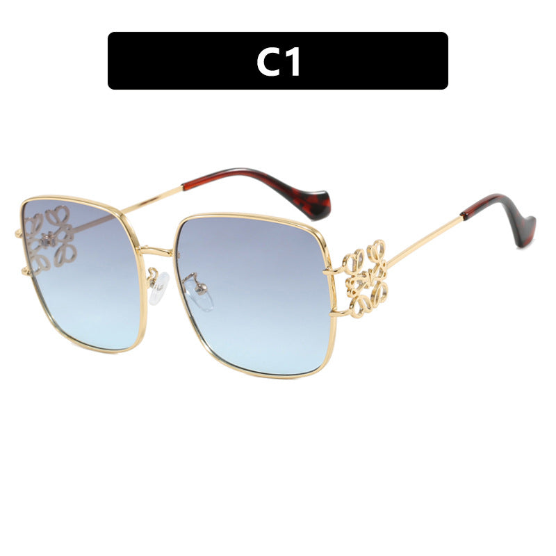 Ladies square sunglasses with delicate design and luxurious metal frame Stornfield