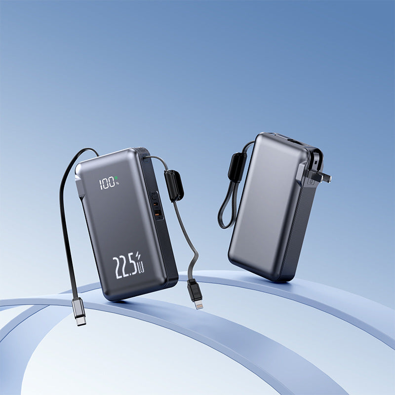 Portable power bank with integrated LCD display and fast charging function Stornfield