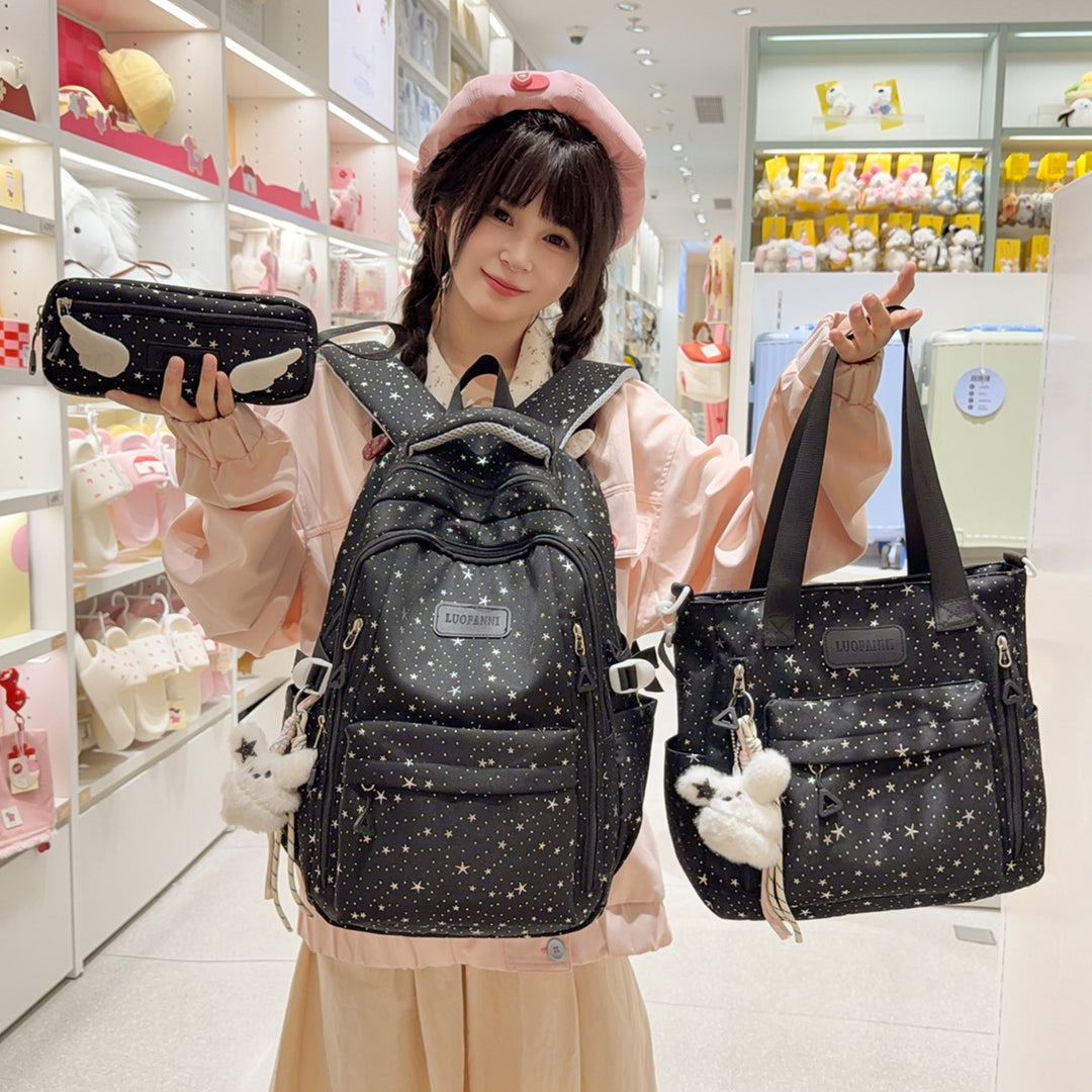 Star-Printed Multi-Pocket Backpack Stornfield