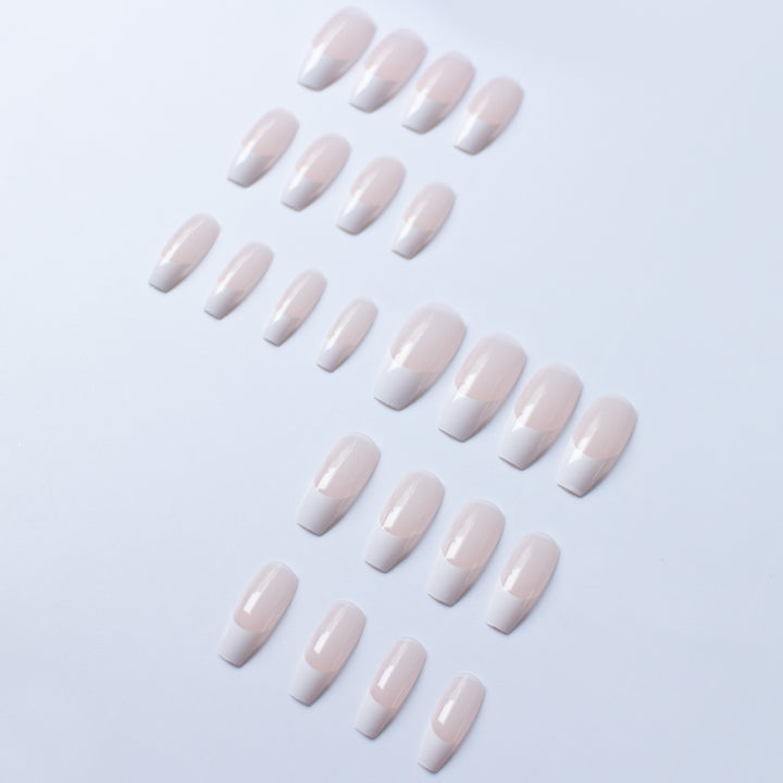 Elegant French Tip Acrylic Nail Set