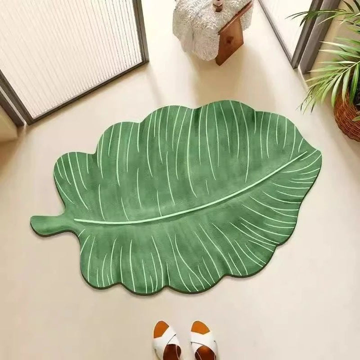 Leaf Shaped Decorative Area Rug