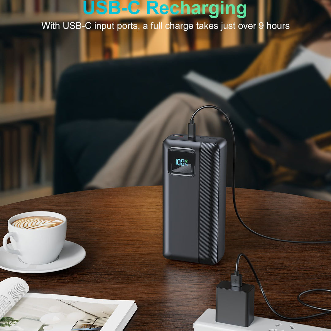 Powerbank with Integrated Charging Cable and LED Display Stornfield