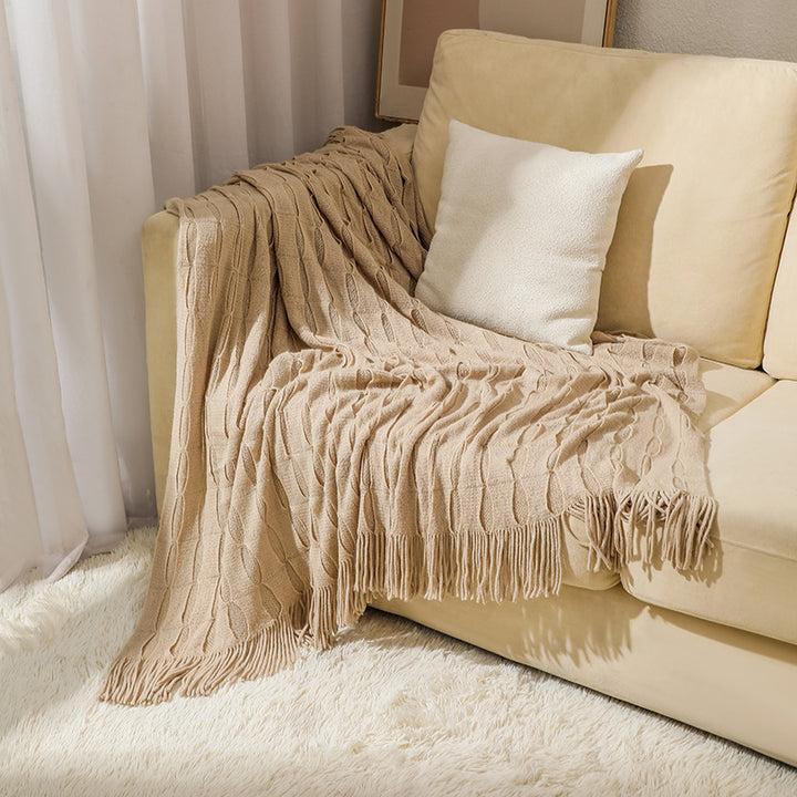 Knitted Cozy Throw Blanket