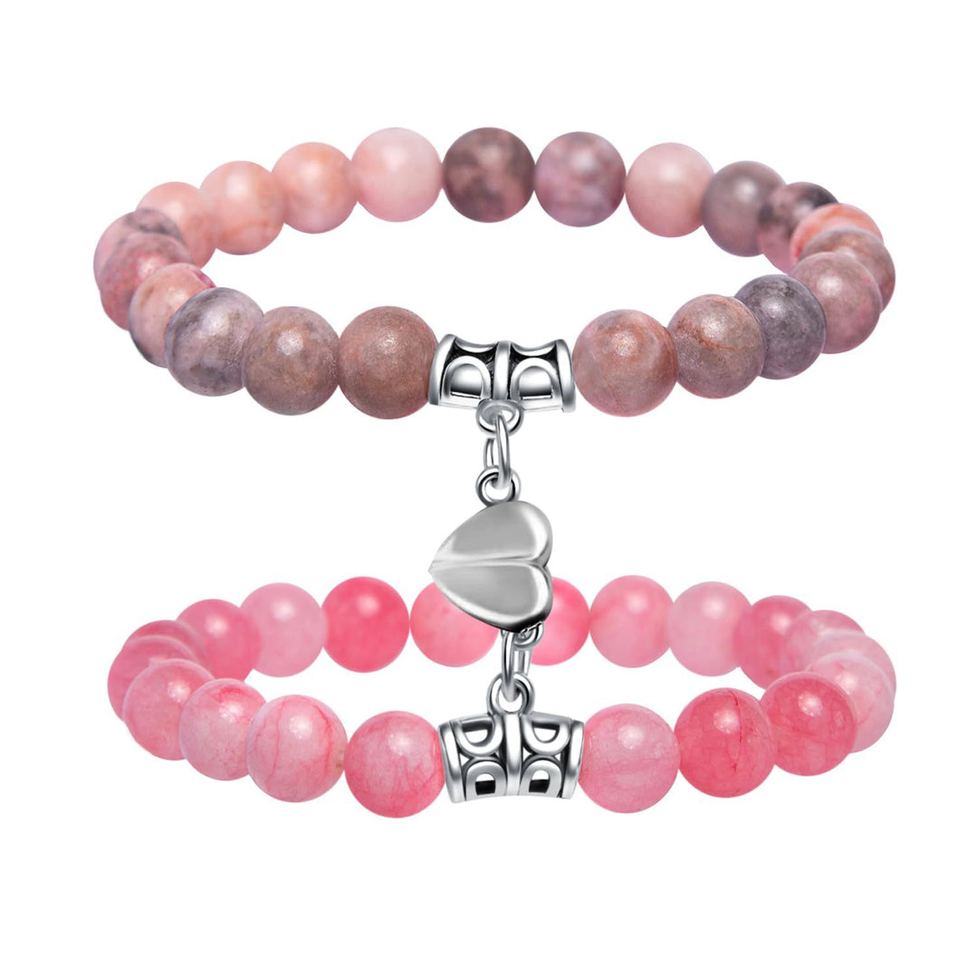 Dual Stone Heart Charm Bracelet Stornfield