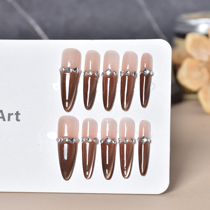 Glamorous Long Stiletto Press-On Nail Extensions Stornfield 1787316087