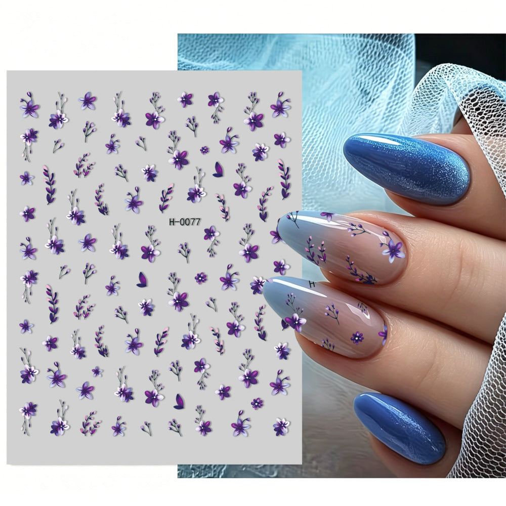 Floral Design Nail Art Sticker Set