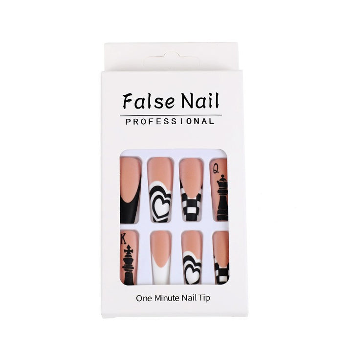 Art Nail Set with Creative Chess Designs Stornfield