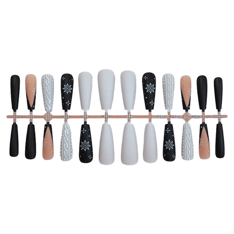 Acrylic nail set with stylish geometric design Stornfield