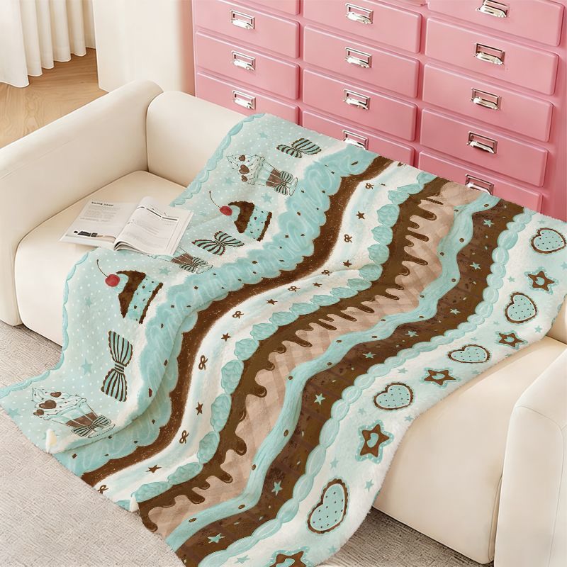 Soft Plush Floral Pattern Throw Blanket