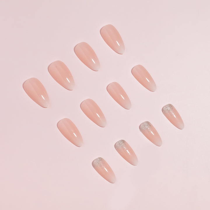 Premium Glossy Almond-Shaped Press-On Nail Tips Set Stornfield