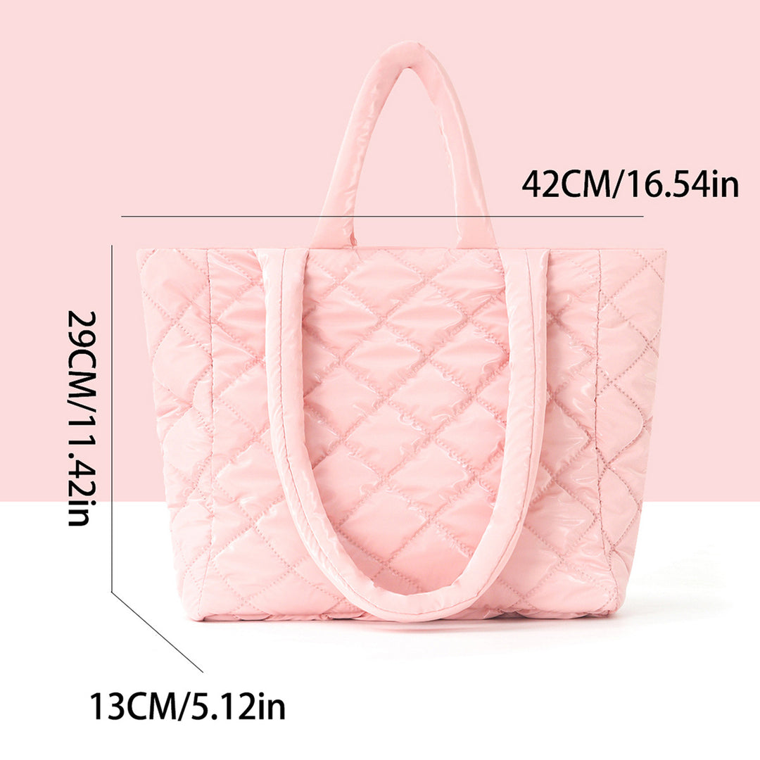 Padded Tote Bag in Modern Check Design Stornfield