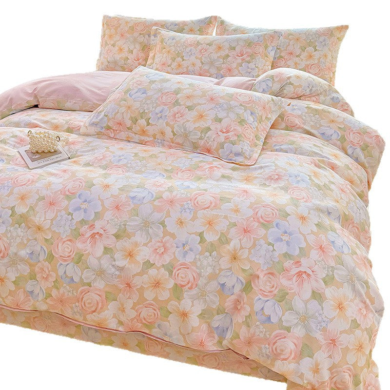 Plaid Patterned Quilted Comforter Set