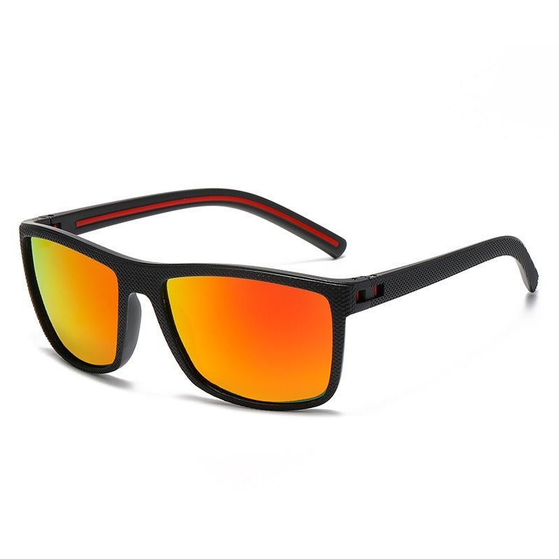 Unisex nan polarized sports sunglasses with lightweight textured frame and ergonomic, non-slip temples Stornfield