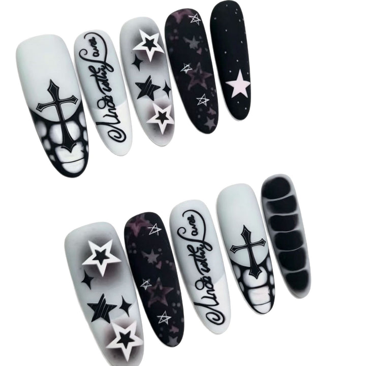 Trendy Gothic Nail Art Set Stornfield