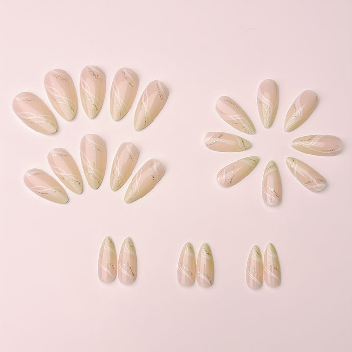 Elegant artificial nails with glitter accents Stornfield
