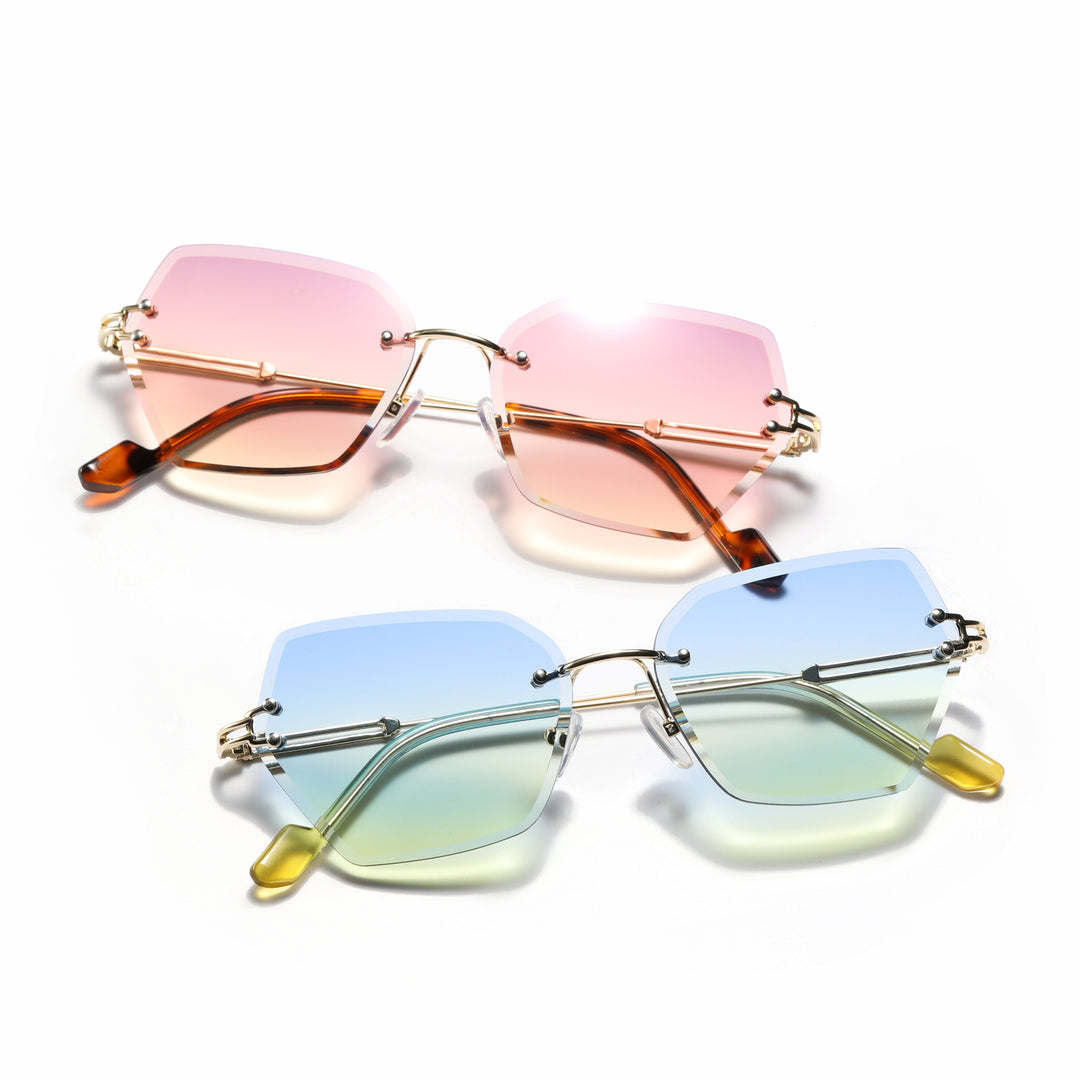 Women's modern sunglasses with stylish hexagonal frame Stornfield
