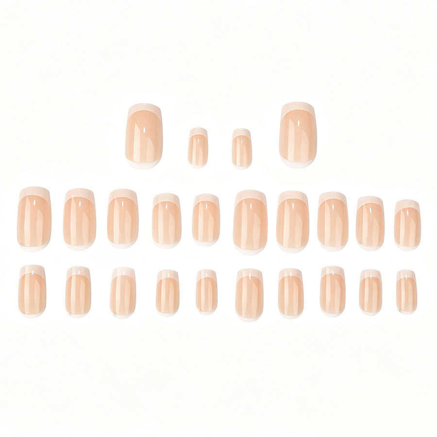 Classic French Tip Press-On Nail Art Set Stornfield