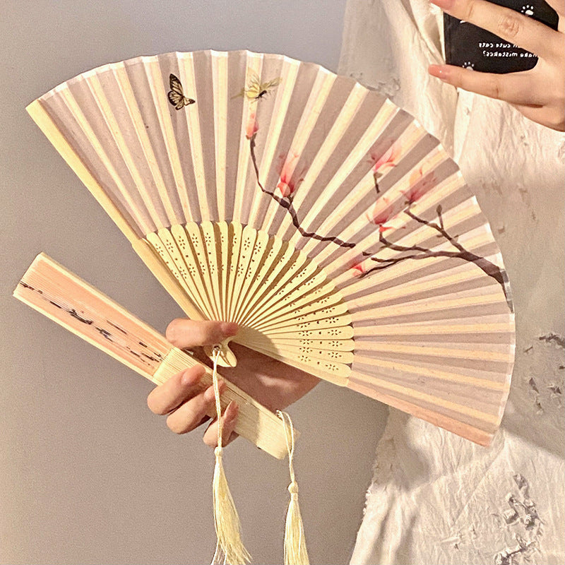 Handcrafted fan with elegant floral pattern Stornfield