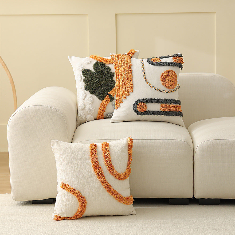 Square decorative pillow cover