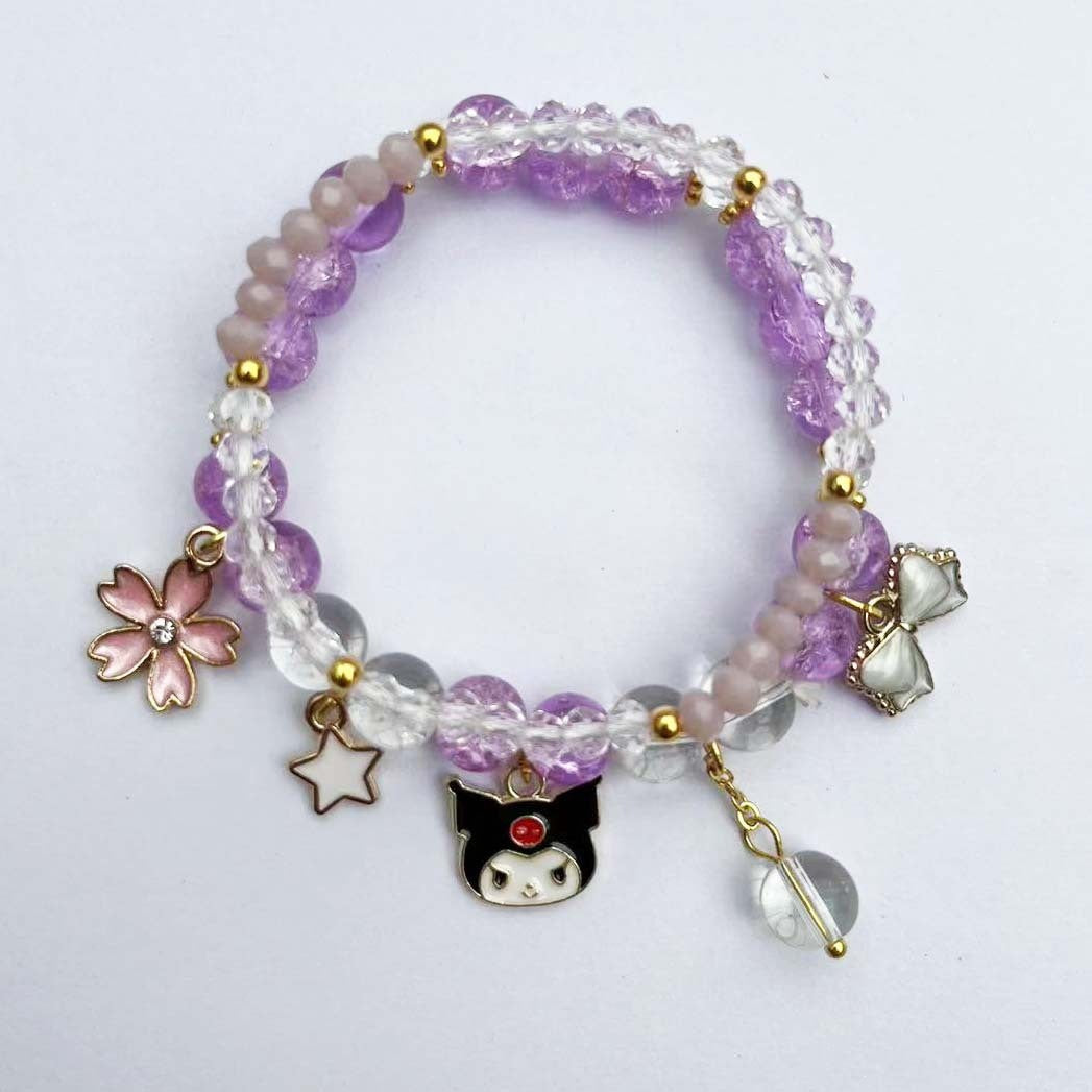 Elegant bracelet with animal and glitter pendants Stornfield