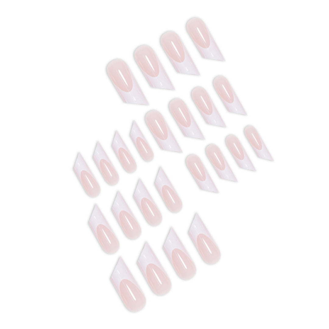 Elegant French Tip Acrylic Nail Art Extensions Stornfield