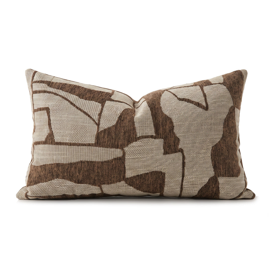 Decorative pillow in modern patchwork style
