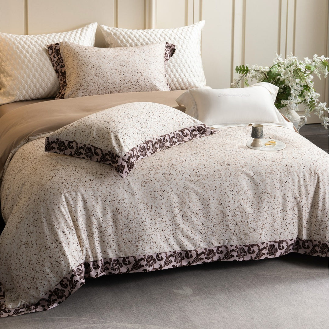 Floral Watercolor Cotton-Sateen Duvet Cover Set