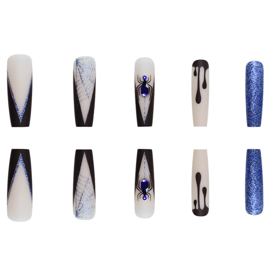 Creative Spider-Themed Press-On Nail Extensions Stornfield