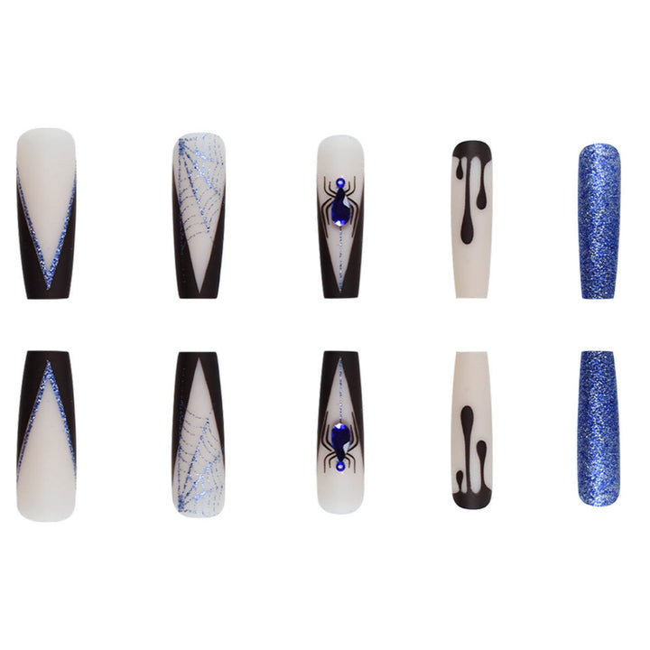 Creative Spider-Themed Press-On Nail Extensions Stornfield