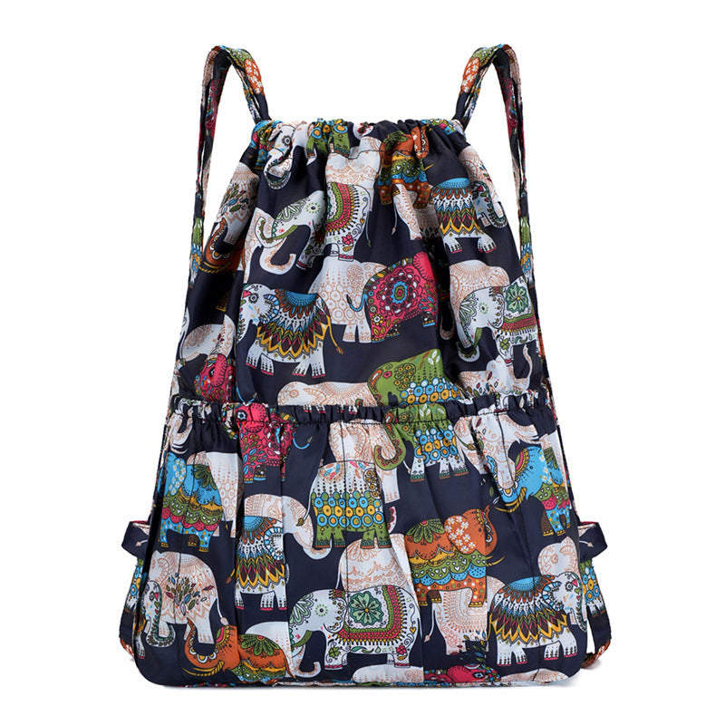 Floral Print Drawstring Backpack Stornfield