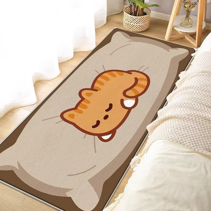Fun Cartoon Cat-Themed Area Rug